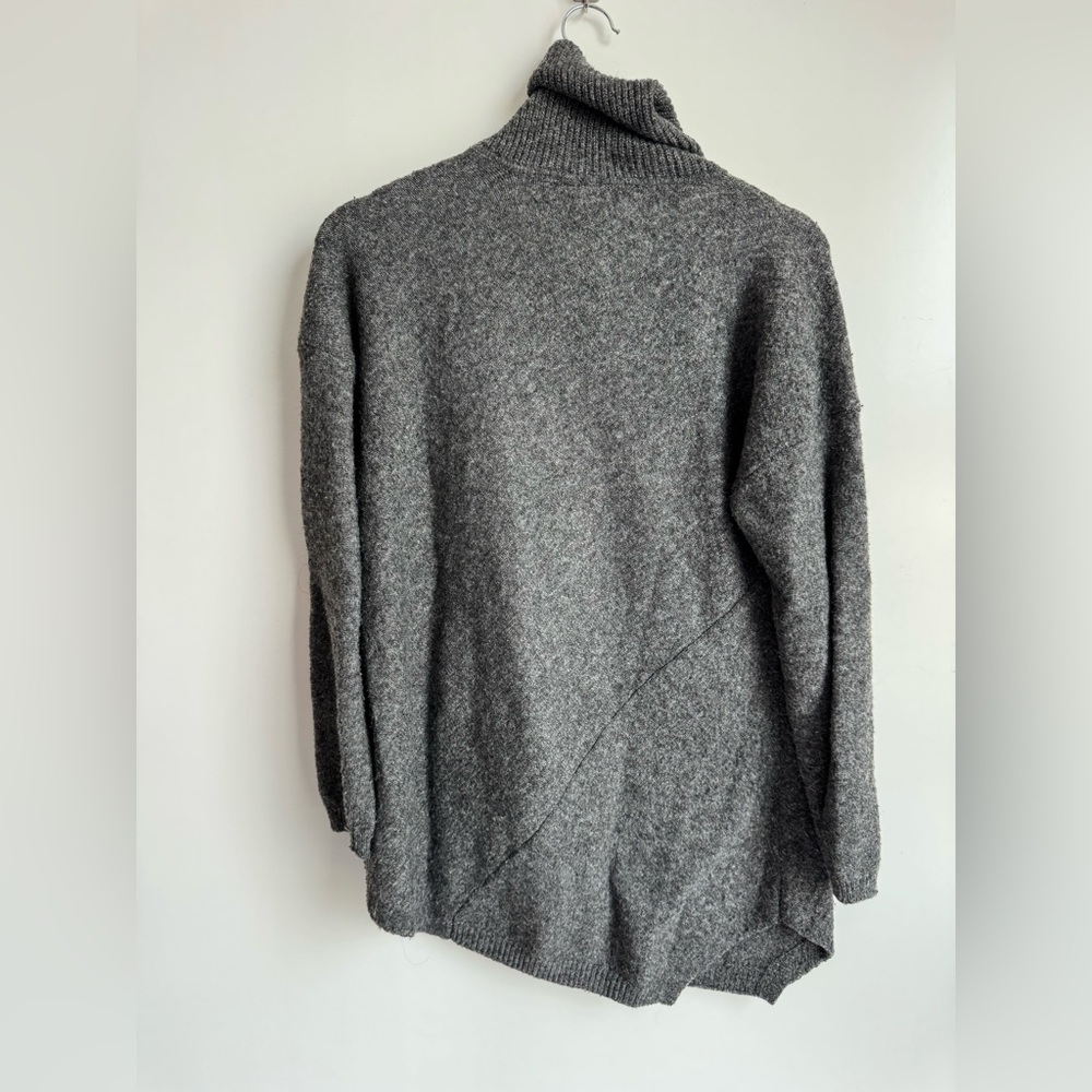 Soft Surroundings Turtleneck Gray Button Neckline… - image 7